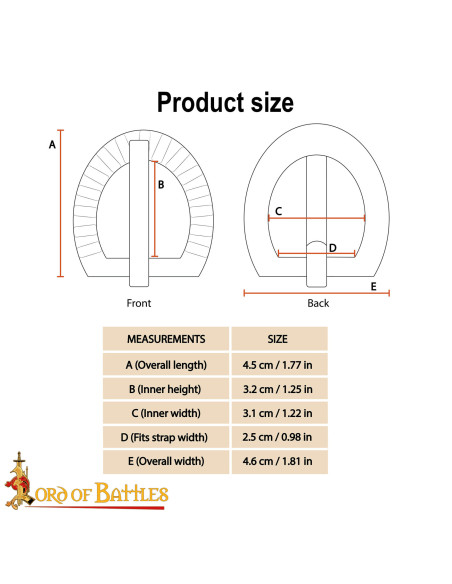 Rustieke middeleeuwse gesp van...