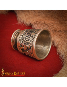 Lille middelalderkop fra 1200-tallet i antig bronzefinish 2