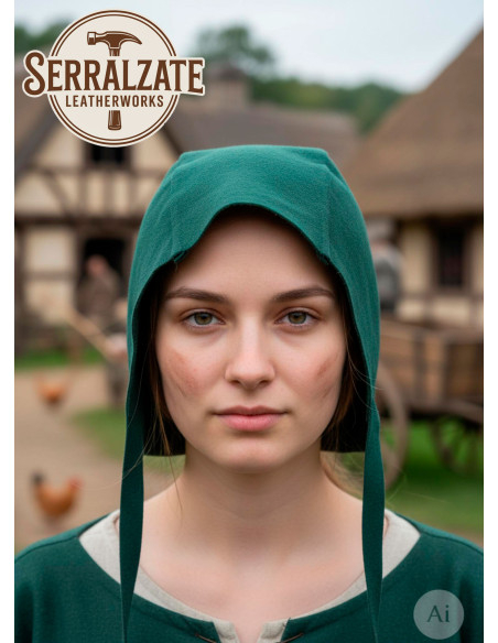 Midieval kaptel med lædermodel Lope,...