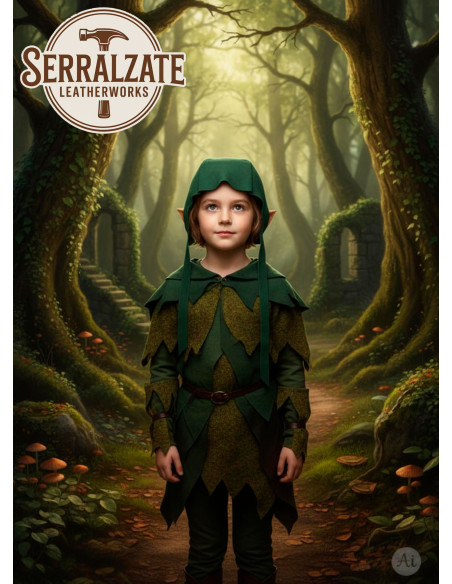 Middeleeuwse capelet van leer модель...