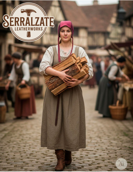 Mittelalterliche Lederkappe Modell...