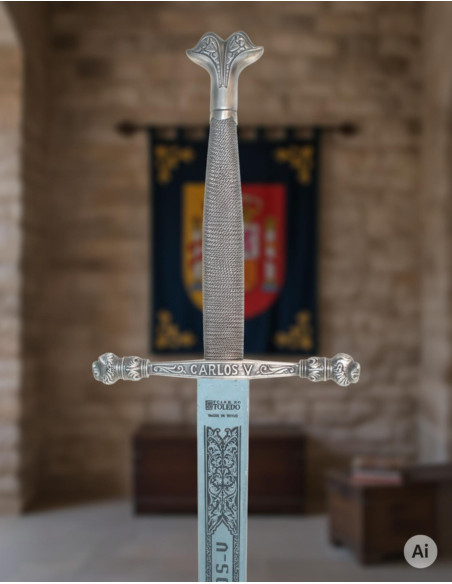 Espada Carlos V, acero inoxidable