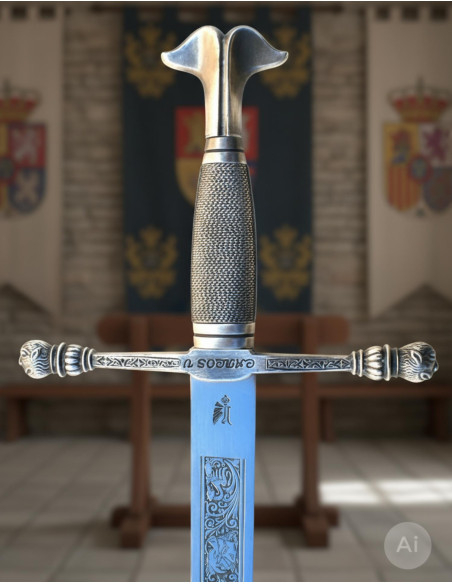 Espada Carlos V, acero inoxidable