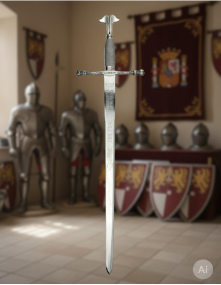 Espada Carlos V, acero inoxidable