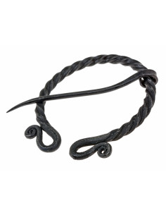 Handgeforgeerde Romeinse Omega Broche 2