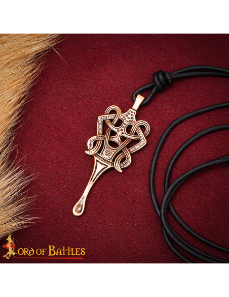 Massieve Bronzen Keltische Hanger met...