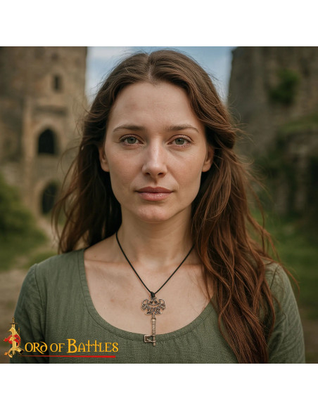 Vikingeløs nøglehængende i bronze,...