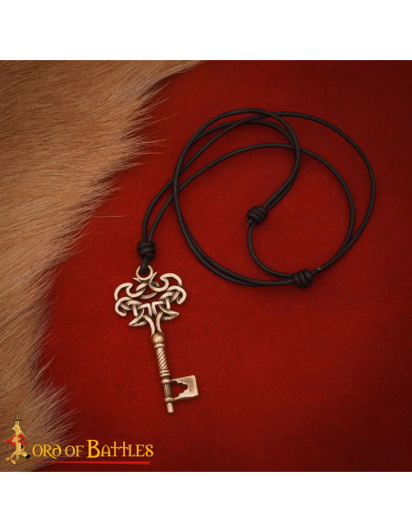 Vikingeløs nøglehængende i bronze,...