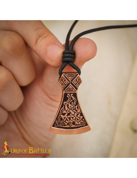 Colgante de hacha vikinga de bronce...