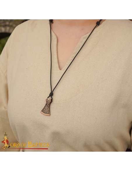 Colgante de hacha vikinga de bronce...
