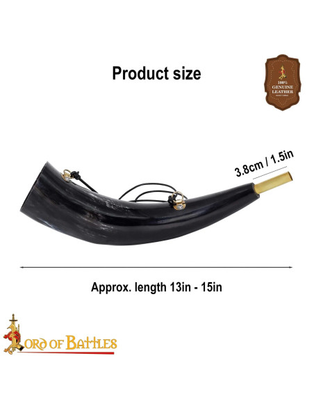 Vikingerhorn Gjallarhorn aus Rind...