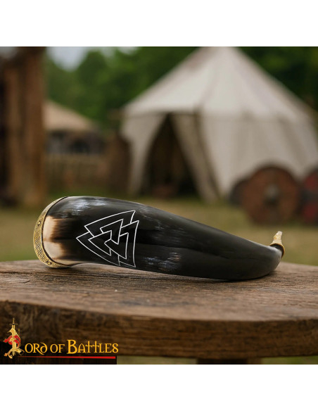 Viking Getränk Horn Modell Valknut