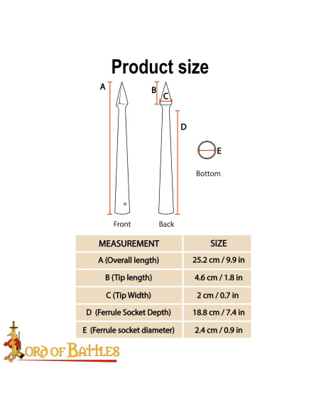 Medievale driehoekige speerpunt (24,1...