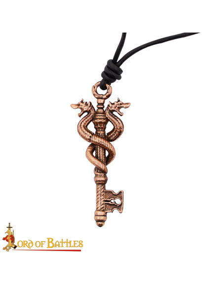 Colgante llave dragón bronce poder...