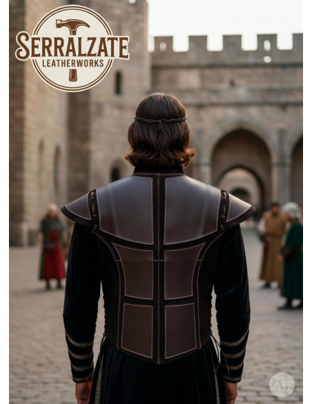 Jubón medieval artesanal cuero...