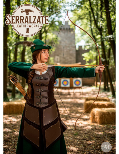 Traje arquera medieval premium en...