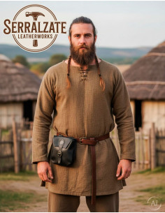 Handgemaakt Keltisch leer ranger tas, zwart 2