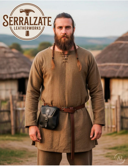 Handgemaakt Keltisch leer ranger tas,...