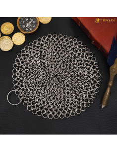 Llavero antiestrés medieval cota malla acero inox. (12x12...
