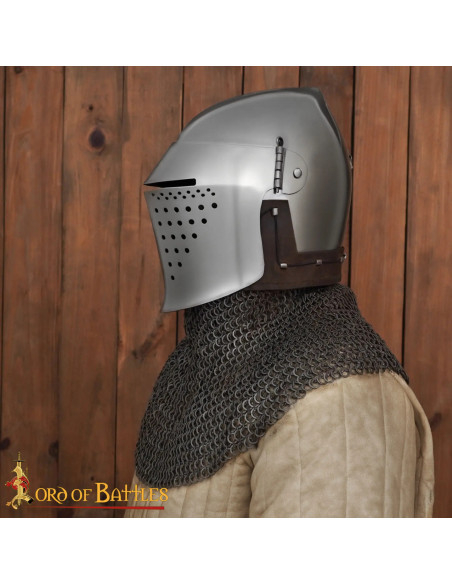 Gorjal medieval cota de malla acero...