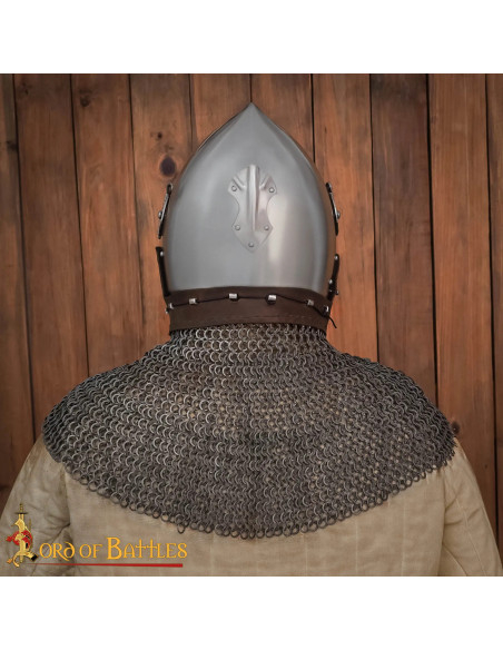 Gorjal medieval cota de malla acero...