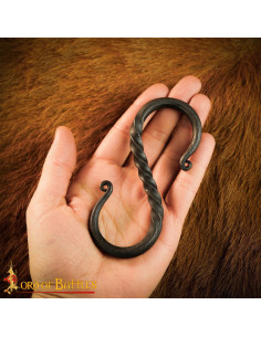 Gancho S medieval de hierro para cocina campestre