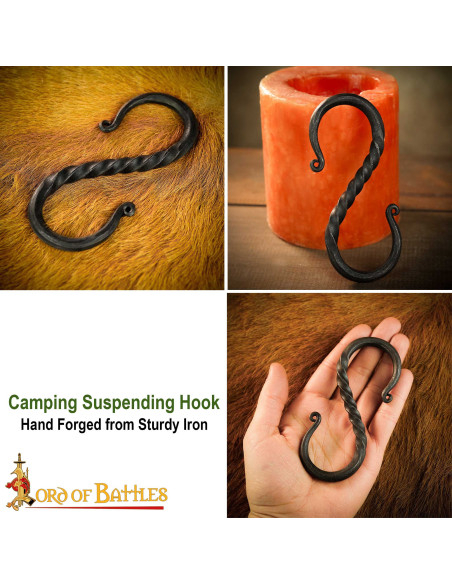 S-Vormige middeleeuwse ijzeren haak...