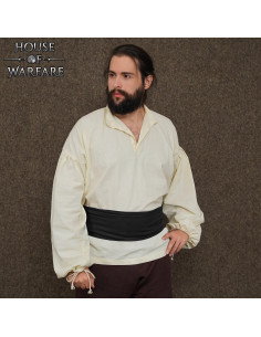 Fajín histórico negro suave y versátil para LARP y...