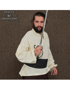 Fajín histórico negro suave y versátil para LARP y... 2