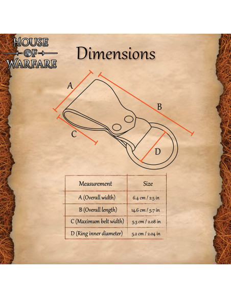 Bælteholder til Økse i Brun Læder med...