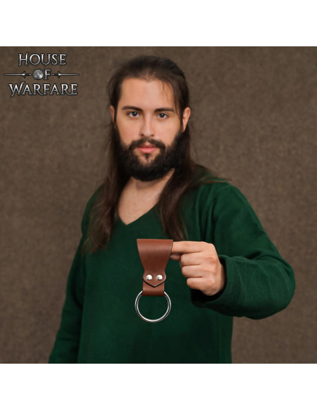 Bælteholder til Økse i Brun Læder med...