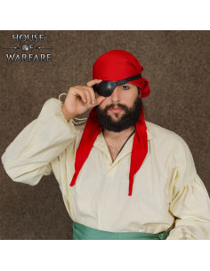 Parche Ojo Pirata Cuero Genuino Hecho a Mano Ajustable 2