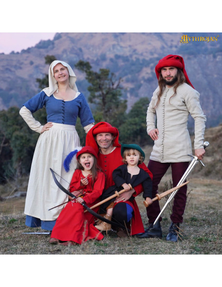 Jubón medieval siglo XIV en lino...