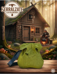 Bolsa Elara, la guardiana de la flora, cuero verde