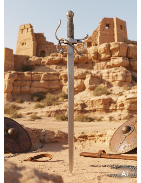 Espada Colada Cid, acabado rústico