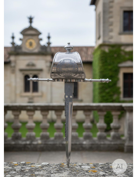 Linkshandige dolk met schede