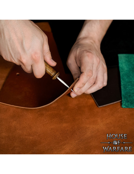 Punzón de acero para perforar y coser...