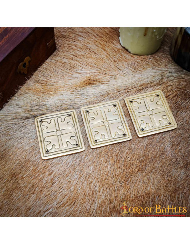 Set van 3 stuks Romeinse cingulum decoratie in messing