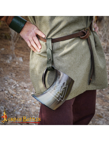 Handgemaakt Keltisch lederen hengsel...