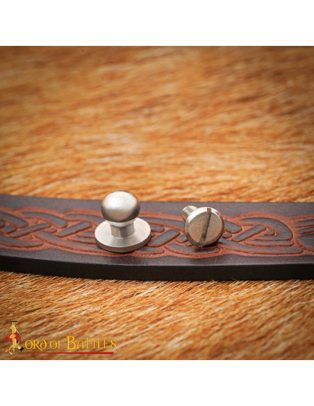 Håndlavet keltisk læderrem til...