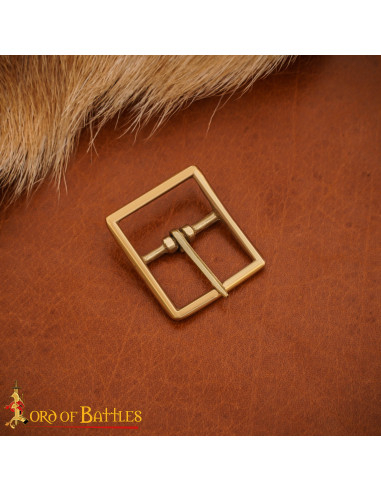 Massieve messing middeleeuwse gesp 2,3 cm voor riemen