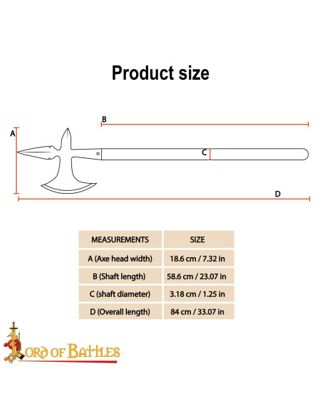 Middeleeuwse slagbijl van...