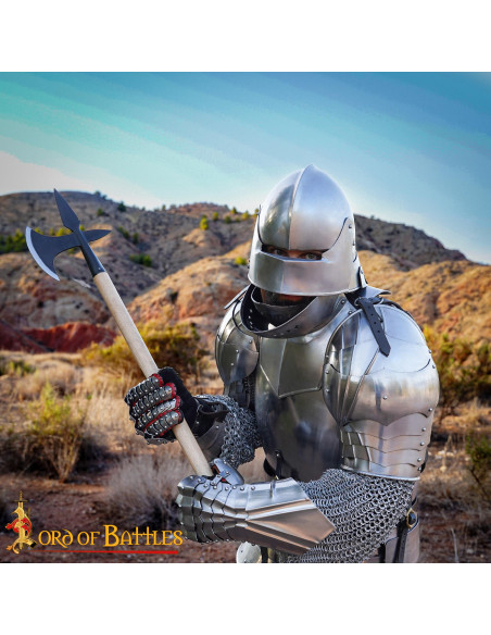 Hacha de batalla medieval forjada...