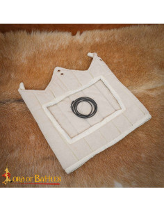 Forro acolchado de lona para casco medieval 2