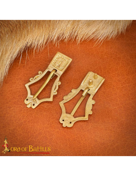 Set 5 hebillas latón lira auténtico...