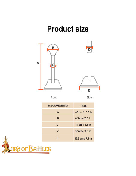 Stabil støtte i massivt træ til...