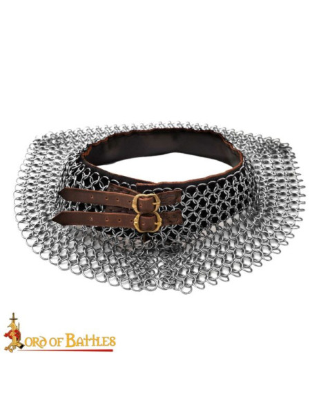 Middeleeuwse staal en leer maillon...
