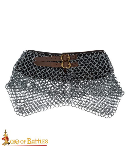 Middeleeuwse staal en leer maillon...