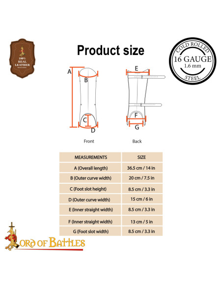 Grebas medievales acero calibre 16...