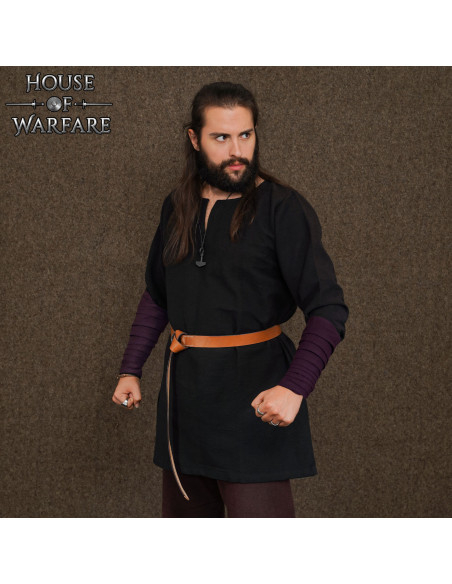 Vikingermanchetter i Mørkebrun Lærred...